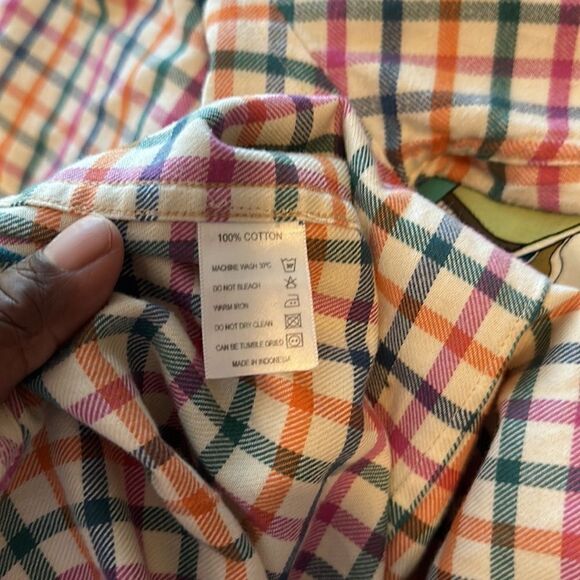 Barbour Beacon Brand Plaid Fleece Shirt M - Picture 7 of 9